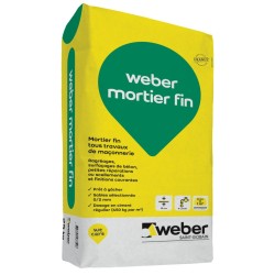 Mortier fin WEBER MORTIER FIN, sac de 5 kg - Weber | Foxbow